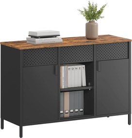 Komoda Vasagle Teduo 110 cm čierna/hnedá