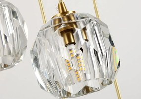 Toolight - Závesné svietidlo z krištáľu 1xG9 APP586-1CP, čierna-zlatá, OSW-09757