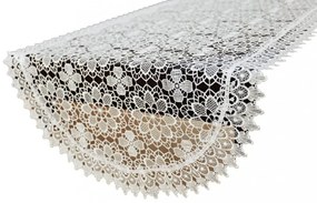 Ovalný krajkový obrus krémovej farby Šírka: 60 cm | Dĺžka: 120 cm