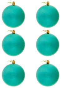 DECOLED Plastová lopta, 10 cm, pávia zelená, 6x lesklá
