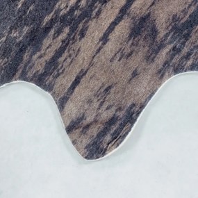 Ayyildiz, Kusový koberec Etosha 4115 brown (tvar kožušiny), 150x200 tvar kožešiny, hnedá, chodba / predsieň