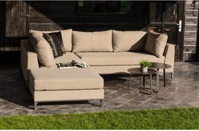 Béžová záhradná pohovka Exotan Sicilie, ľavý roh