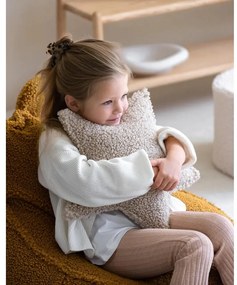 Svetlohnedý detský pohovkový vankúš z textílie buklé Star – Wigiwama