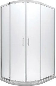 Besco Asymetrický sprchový kút MODERN AS 100x80 (120x90), výška 185 cm - bez vaničky BESCO-Rozmery: 100x80, BESCO-Profily: profily: chróm, výplň: mat