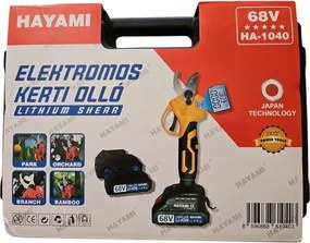 Akumulátorové záhradné nožnice HAYAMI HA-1040 + kufrík + 2 batérie