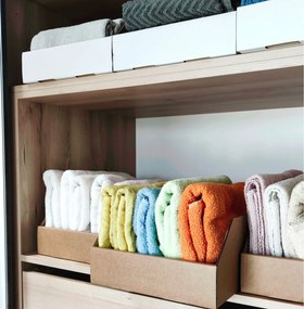 KARTON PAK Úložné boxy na oblečenie, organizéry do skrine BIELY KARTÓN 30x54cm