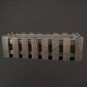 AMADEA Drevený obal na kvetináč tmavý, 62x21,5x18cm Český výrobok
