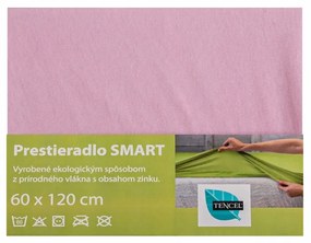 SCANquilt Detské prestieradlo/chránič SMART ružová 60x120 cm