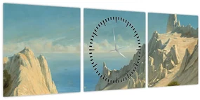 Obraz - Georg Emil Libert, View of Sommerspiret, the Cliffs of Møn, reprodukcia (s hodinami) (90x30 cm)
