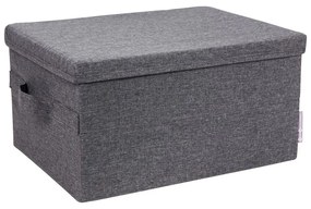 Sivý látkový úložný box s vekom 40x30x22 cm Soft Storage – Bigso