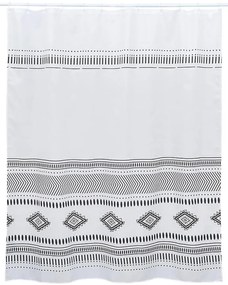 Záves TXT etno čierny/biely 8178