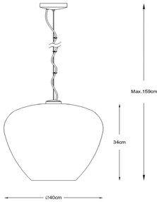 Lucide 70478/40/65 - Luster na lanku SOUFIAN 1xE27/60W/230V