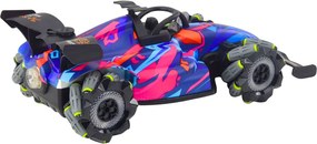 LEAN Toys Diaľkovo ovládané pretekárske auto RC 1:10 so svetlami, zvukmi a vodnou parou, modré