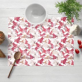 Biante Vianočné dekoračné prestieranie na stôl PML-038 Zasnežená dedinka 35x45 cm