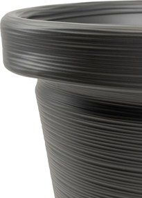 PLASTOVÝ KVETINÁČ SRTIA RIFLO 39X34 CM ANTRACITOVÁ