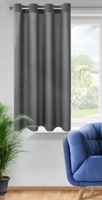 KRÁTKY ZÁVES NA KRÚŽKOCH RITA 140X175 CM GRAFITOVÁ