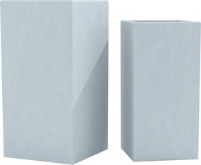 Sada 2 ks kvetináčov 3 square - sivá