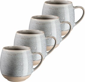 Mäser Súprava hrnčekov 4 ks AQUATA – 355 ml, sivá, 355 ml