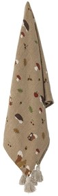 Bloomingville Prehoz z recyklovanej bavlny Fall Brown 130 x 160 cm