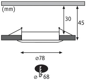 Paulmann 94473 - SADA 3xLED/6W IP44 Kúpeľňové podhľadové svietidlo NOVA 230V