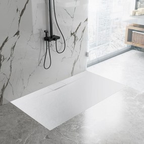 Rea Bazalt Long, SMC obdĺžniková sprchová vanička 100x80 cm, biela, REA-K3320