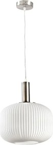 ONLI - Závesné svietidlo na lanku DOROTY 1xE27/15W/230V biela/lesklý chróm