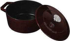 Berlinger Haus Liatinový hrniec s pokrievou Burgundy Line, 24 cm