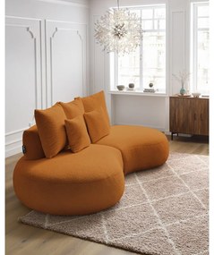 Pohovka z textílie bouclé v horčicovej farbe 260 cm Saint-Germain – Bobochic Paris