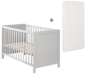 Svetlosivá postieľka 60x120 cm – Roba