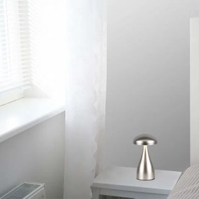 LED Stmievateľná dobíjacia stolná lampa LED/1W/5V 3000-6000K 1800 mAh strieborná