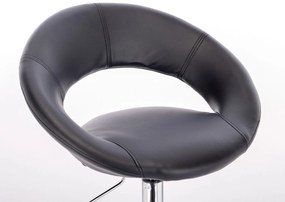 LuxuryForm Barová stolička NAPOLI na striebornom tanieri - čierna
