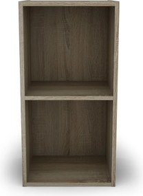 Nástenný regál s 2 priehradkami Jerry, dub sonoma