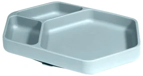 Modrý silikónový detský tanier 16x25 cm – Kindsgut