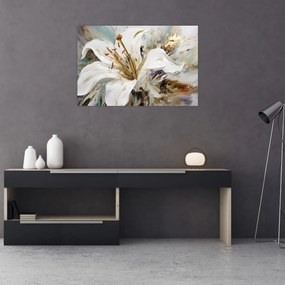 Obraz - Abstrakcia s ľaliou (90x60 cm)