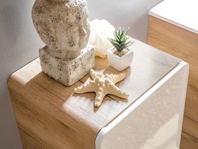 Comad Kúpeľňová skrinka závesná horná Aruba White 35 dub craft/biela