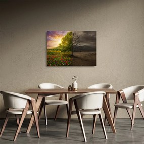 Sklenený obraz - Kolobeh života (70x50 cm)