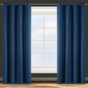 ZÁVES NA KRÚŽKOCH ADORE 140X250 CM TMAVOMODRÁ