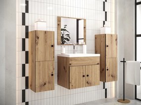 Kúpeľňový nábytok Kresto C, dub Artisan + umývadlo + zrkadlo