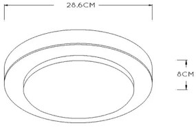 Lucide 79179/12/72 - LED Stropné kúpeľňové svietidlo DIMY LED/12W/230V