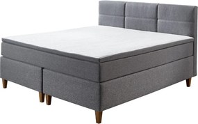 Posteľ boxspring Ardi 180x200 cm, šedá tkanina