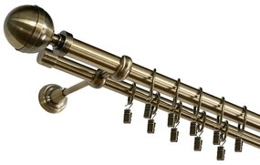 Garniž 240cm II kula fi 25 starožitné zlato