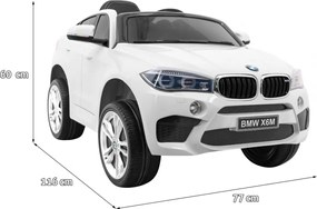 Ramiz Detské elektrické autíčko BMW X6M, biele SUV + diaľkové ovládanie