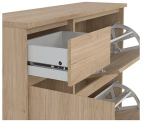 Výklopná skrinka na topánky v dekore duba v prírodnej farbe 109x93x32 cm Naia – Tvilum