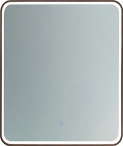 Dotykové nástěnné zrcadlo s LED osvětlením VEGA 65x80 cm černé