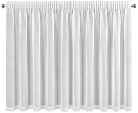 EUROFIRANY KRÁTKA ZÁCLONA NA PÁSKE SUZAN 350X150 CM BIELA