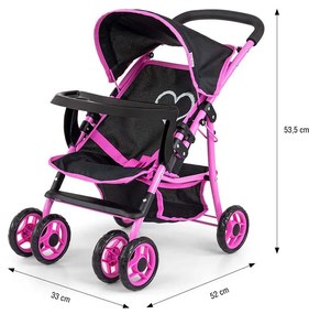 Detský športový kočík pre bábiky Milly Mally Kate Prestige Black