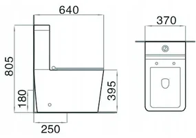 Mexen CUBE - WC kombi + sedátko, 31014000