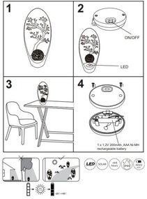 Globo 36535 - LED Solárne svietidlo SOLAR LED/0,06W/3,2V IP44 strom