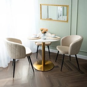 Jedálenská stolička HAMPTON zamatová, béžová