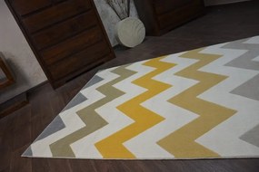 styldomova Žltý koberec scandi 18248/251 cik-cak